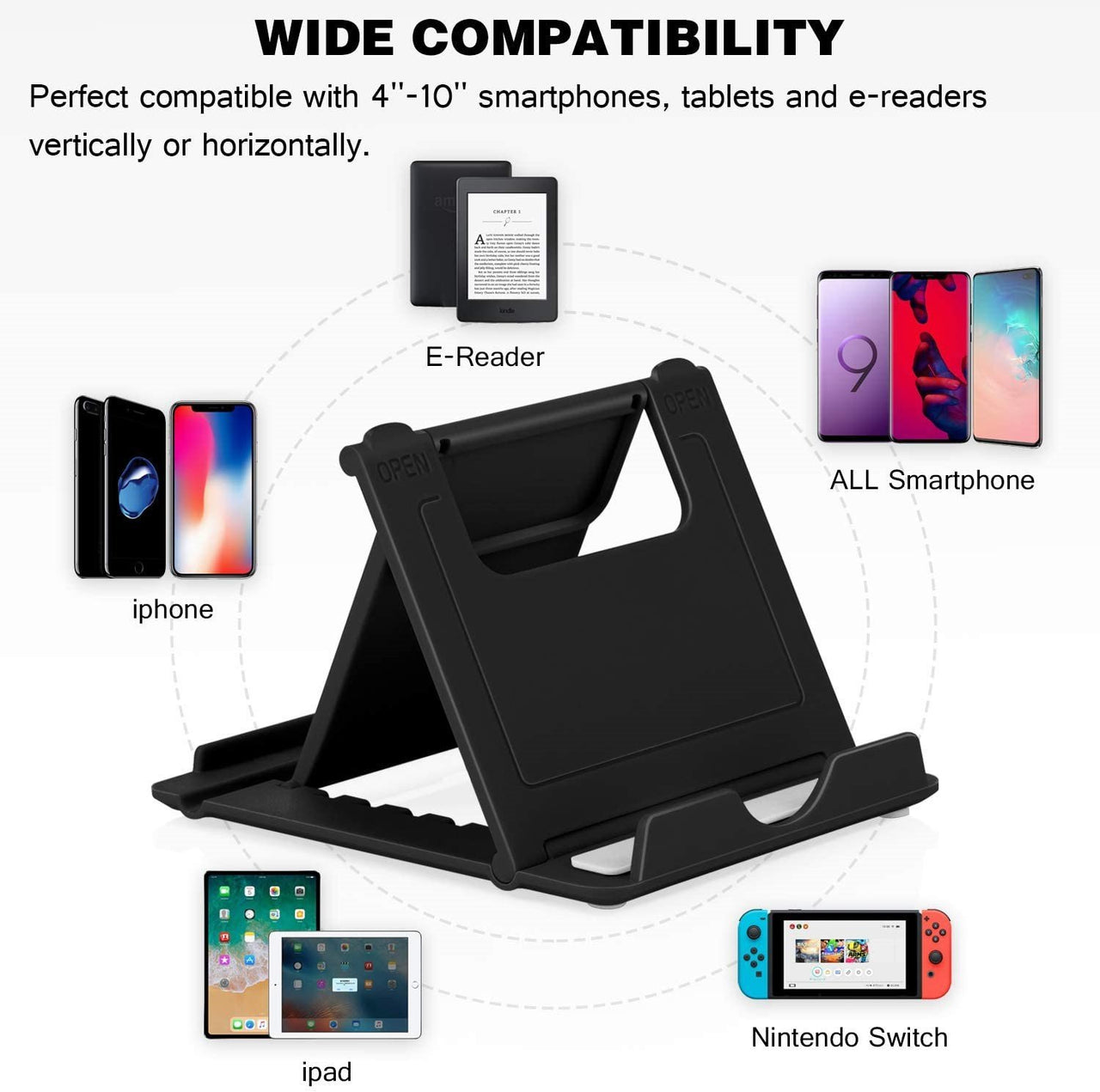 Phone/Tablet Stand | Foldable Multi-Angle Holder for Phone and Tablet