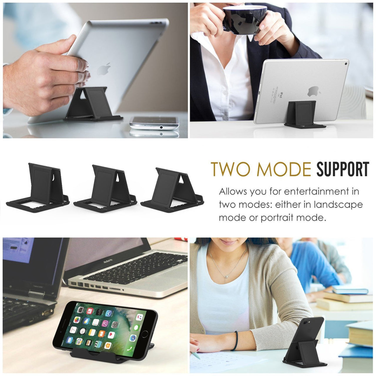 Phone/Tablet Stand | Foldable Multi-Angle Holder for Phone and Tablet