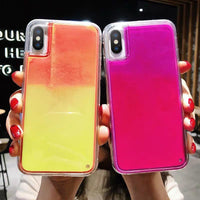 Thumbnail for NEW Gradient Neon Liquid Quicksand Phone Case