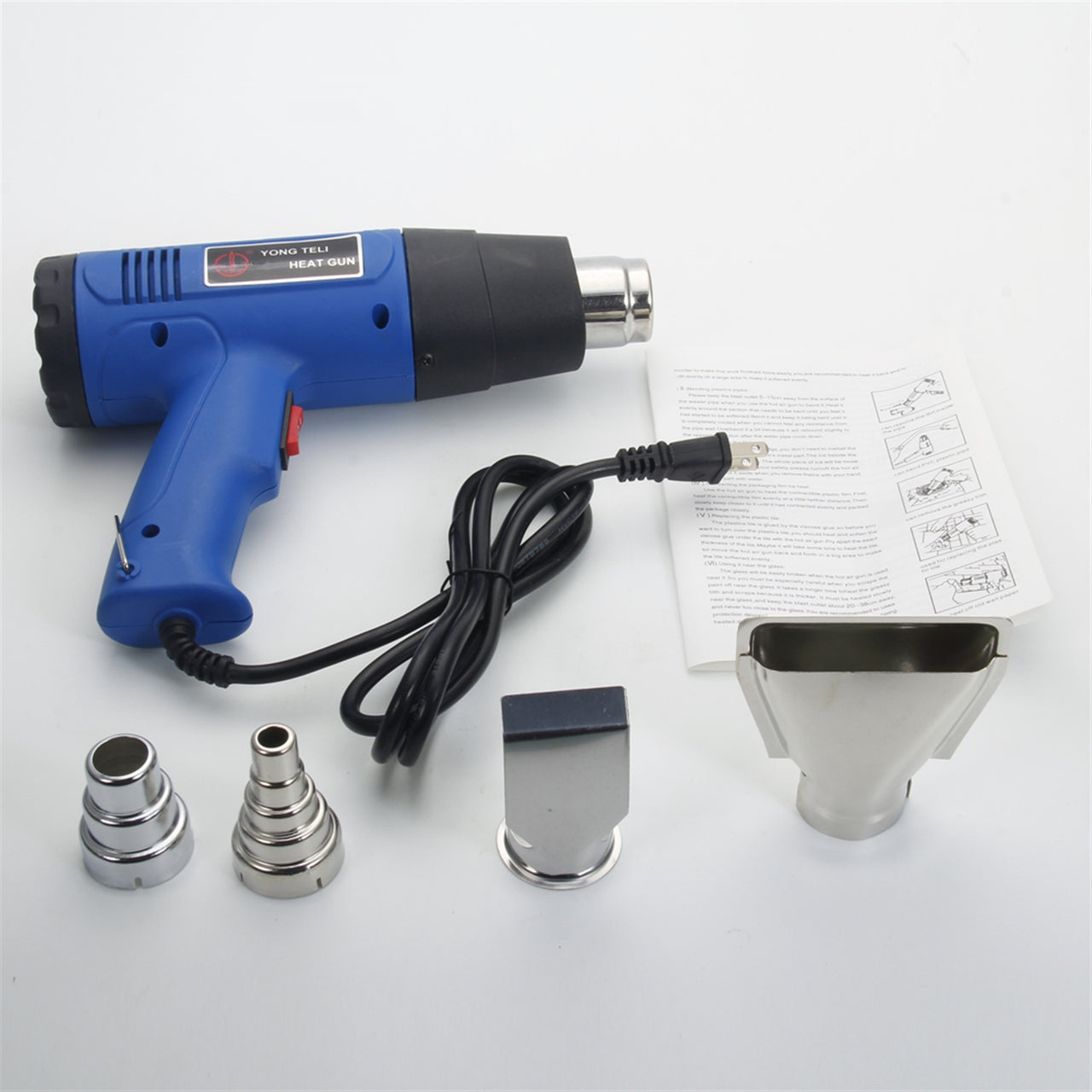 Dual-Temperature Heat Gun with 4pcs Concentrator Tips