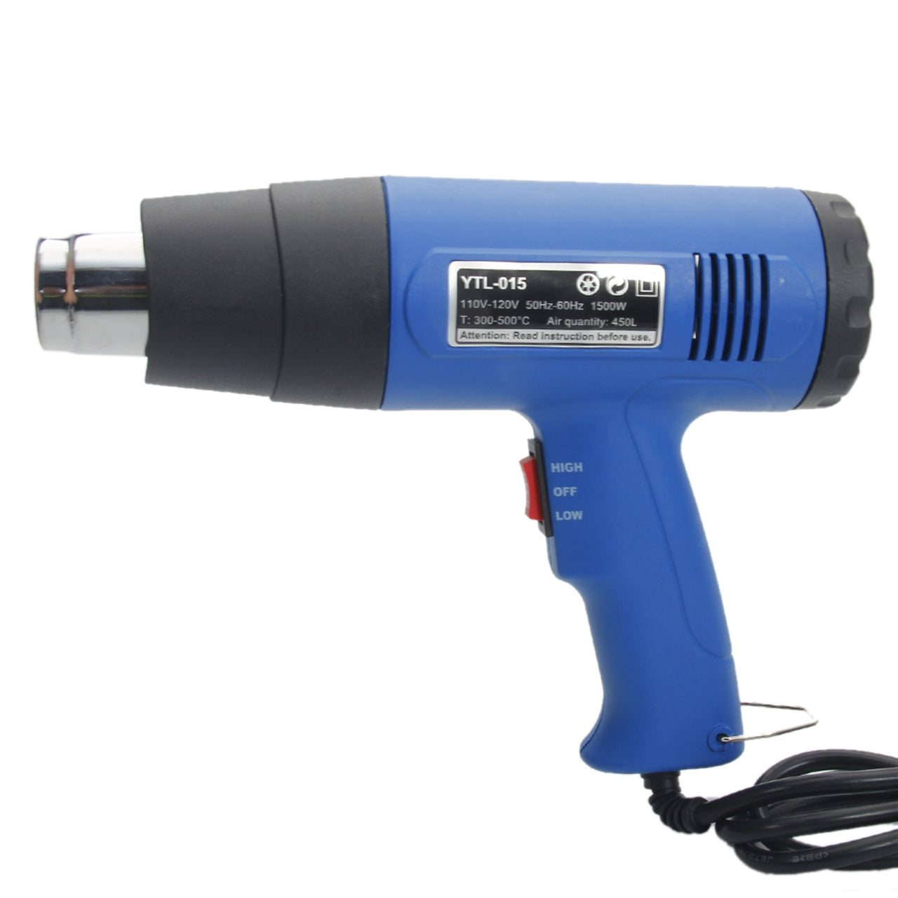 Dual-Temperature Heat Gun with 4pcs Concentrator Tips