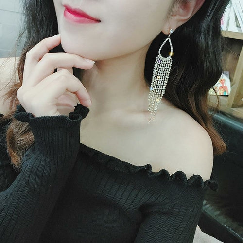 Golden Big hoop Earrings Korean Geometry Metal Gold Earrings