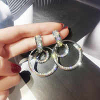 Thumbnail for Golden Big hoop Earrings Korean Geometry Metal Gold Earrings