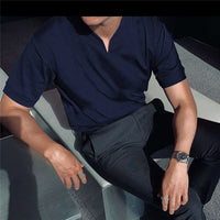 Thumbnail for 2020 New Arrived V Neck Short Sleeve Men T Shirt Slim Fit T-shirt Men