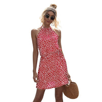 Thumbnail for High Street Summer Sexy Halter Floral Print mini Dress