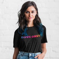 Thumbnail for Love Only Colorful Short Sleeve Tee