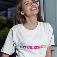 Thumbnail for Love Only Colorful Short Sleeve Tee