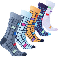 Thumbnail for Men's Fashionable Blocks Socks