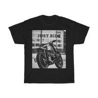 Thumbnail for Motorcycle Just Ride Heavy Cotton T-Shirt