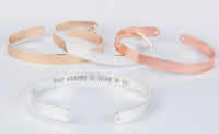 Thumbnail for Your Anxiety Is Lying To You Bracelet, Engraved Secret Message