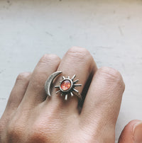 Thumbnail for Sun and Moon Sculptural Statement Ring