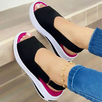 Thumbnail for Women Sandals 2022 Heels Sandals Peep Top Summer Shoes Women Platform Sandals Soft Wedges Shoes Sandalias Mujer Casual Footwear