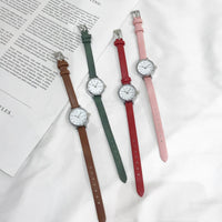 Thumbnail for Women's Fashion White Small Watches 2021 Ulzzang Brand Ladies Quartz Wristwatch Simple Retr Montre Femme With Leather Band Clock