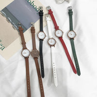 Thumbnail for Women's Fashion White Small Watches 2021 Ulzzang Brand Ladies Quartz Wristwatch Simple Retr Montre Femme With Leather Band Clock