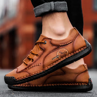 Thumbnail for Handmade Men's Casual Shoes Leather Men's Moccasins Loafers Outdoor Men Driving Shoes Non-slip Men's Sneakers Zapatillas Hombre