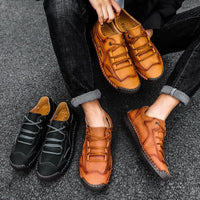 Thumbnail for Handmade Men's Casual Shoes Leather Men's Moccasins Loafers Outdoor Men Driving Shoes Non-slip Men's Sneakers Zapatillas Hombre