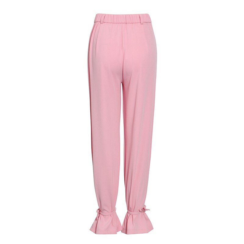 TWOTWINSTYLE Casual Pink Trouser Suits Female Notched Long Sleeve Korean Slim Blazer High Waist Wide Leg Pants Women's Suit 2022