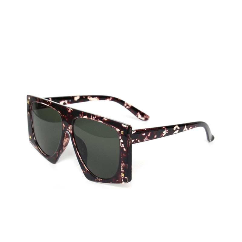 Punk Leopard Sunglasses Women Sexy Oversized Sun Glasses Men UV400 Gradient Shades Steampunk Goggles Eyewear Oculos Escuros