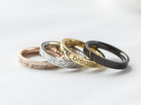 Thumbnail for Stacking Ring Engraved Ring, Personalized Gift Women Inspiration Ring