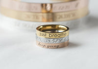 Thumbnail for Stacking Ring Engraved Ring, Personalized Gift Women Inspiration Ring