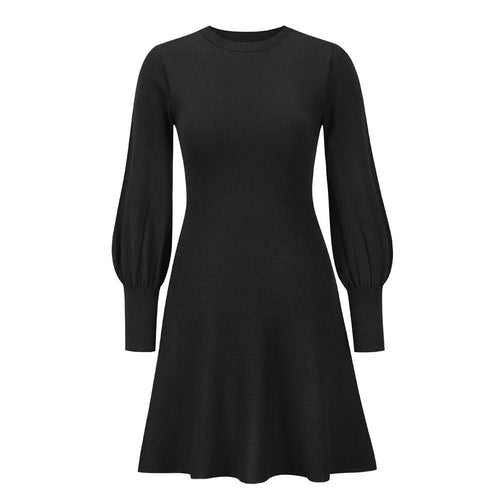 Women Casual Solid Knitting Mini Dress 2021