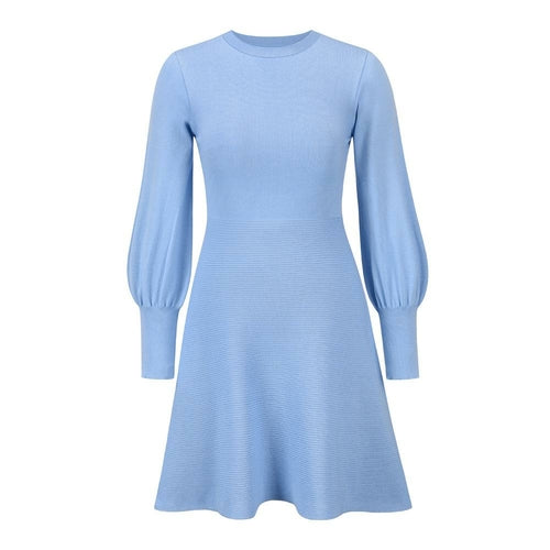 Women Casual Solid Knitting Mini Dress 2021