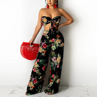 Thumbnail for 2021 Sexy Floral Printed Off shoulder Jumpsuit