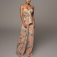 Thumbnail for 2021 Sexy Floral Printed Off shoulder Jumpsuit