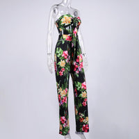 Thumbnail for 2021 Sexy Floral Printed Off shoulder Jumpsuit