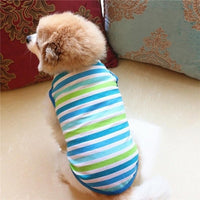 Thumbnail for Pet Dog Clothing Cotton Stripe Vest Puppy Cotton