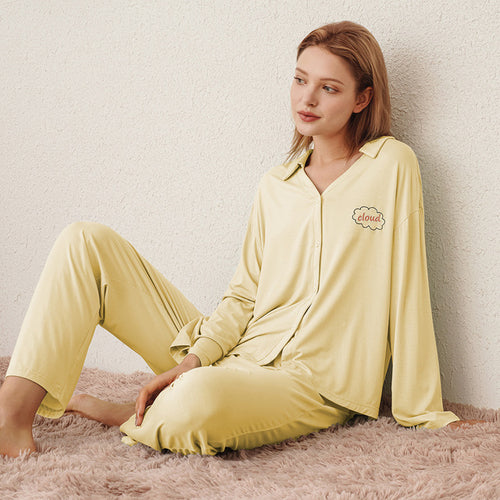 Sleepwear Women's Cotton Home Clothes Set Woman 2 Pieces Pajama Sets