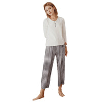 Thumbnail for Sleepwear Women's Cotton Home Clothes Set Woman 2 Pieces Pajama Sets