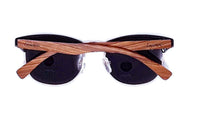 Thumbnail for Real Walnut Wood Club Style Sunglasses With Bamboo Case, Polarized