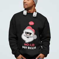 Thumbnail for Mens Ho Ho Ho Santa Beer Crewneck Sweatshirt