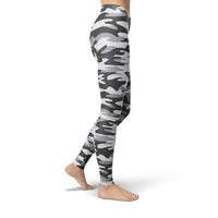 Thumbnail for Jean Dark Grey Camouflage Leggings