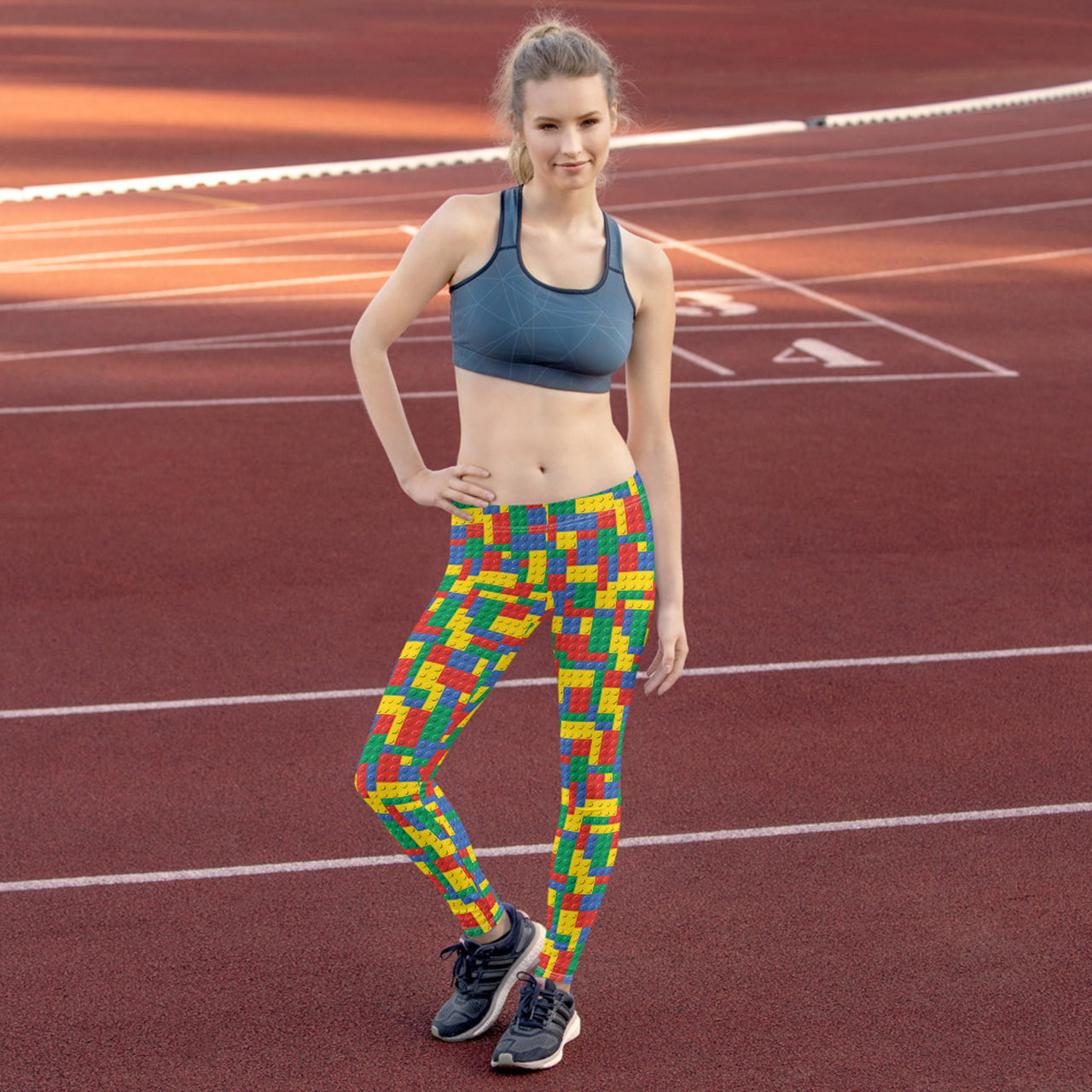 Womens Colorful Building Blocks Leggings