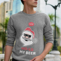 Thumbnail for Mens Ho Ho Ho Santa Beer Crewneck Sweatshirt