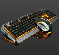 Thumbnail for Ninja Dragons Tungsten Gold Metal Frame Gaming Keyboard and Mouse Set