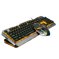 Thumbnail for Ninja Dragons Tungsten Gold Metal Frame Gaming Keyboard and Mouse Set