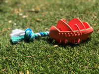 Thumbnail for Rubber Football Chew Toy with Tug Rope