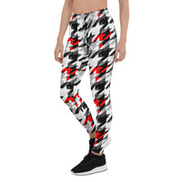 Thumbnail for Womens Sports Houndstooth Leggings