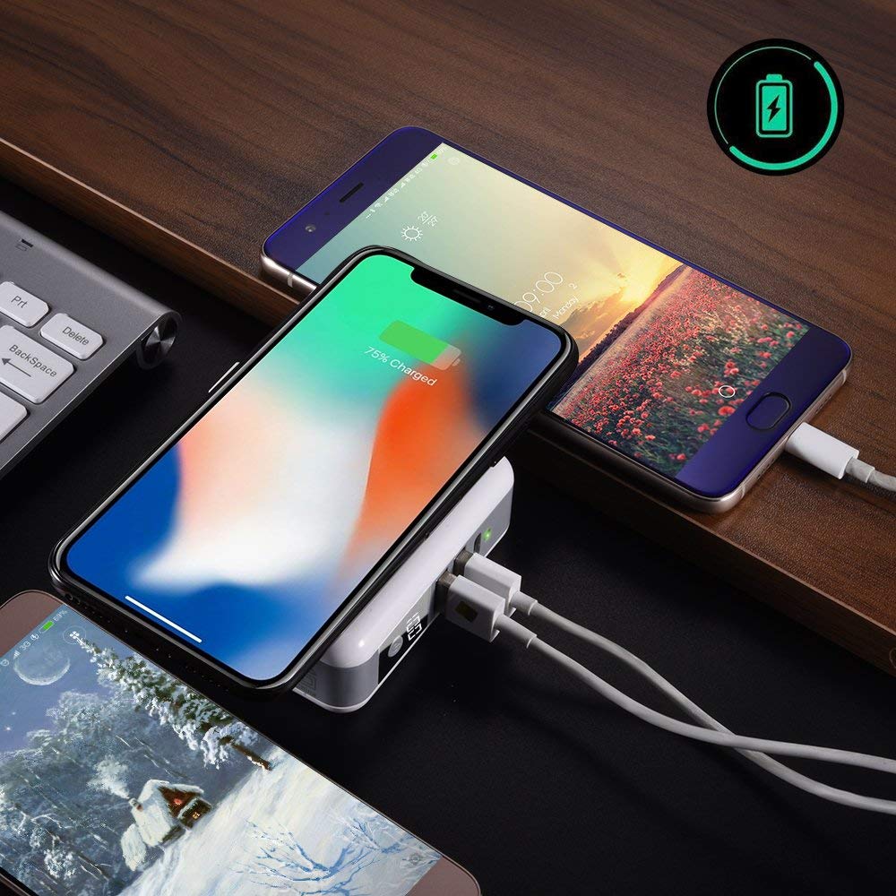 World Wide Multi-Power Gizmo With Wireless Charger And Stored Power