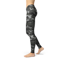 Thumbnail for Avery Black Hex Camo Leggings