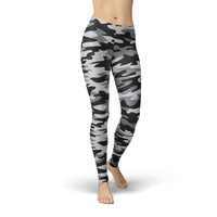 Thumbnail for Jean Dark Grey Camouflage Leggings