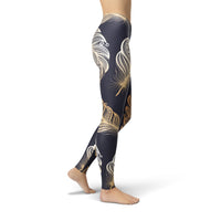 Thumbnail for Jean Peacock Feathers Leggings