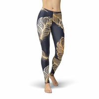 Thumbnail for Jean Peacock Feathers Leggings