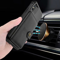 Thumbnail for 360 Protection Magnetic Leather Wallet Armor Case for iPhone