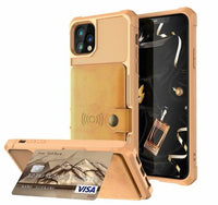 Thumbnail for 360 Protection Magnetic Leather Wallet Armor Case for iPhone