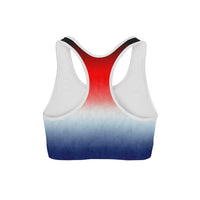 Thumbnail for Patriotic Triangles Sports Bra