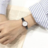 Thumbnail for Women's Fashion White Small Watches 2021 Ulzzang Brand Ladies Quartz Wristwatch Simple Retr Montre Femme With Leather Band Clock